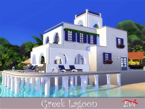 Greek Lagoon Beach House By Evi At Tsr Sims 4 Updates