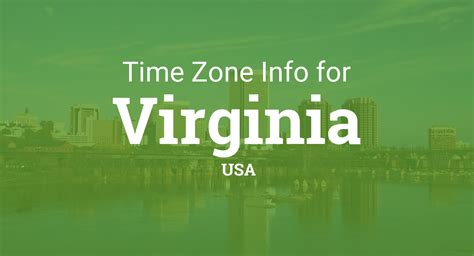 Time Zones In Virginia United States