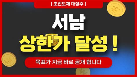 상한가를 맞춘 초전도체 대장 서남 서남의 목표주가는 초전도체 서남 신성델타테크 ㅣ해쨍 Ep3 Youtube