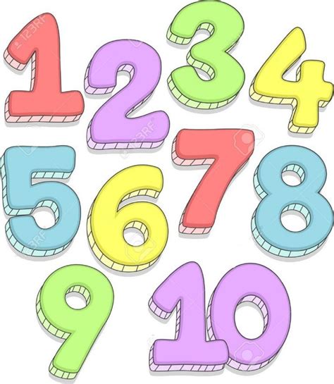 Pictures Of Number 1 10 Doodle Illustration Alphabet And Numbers