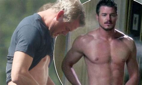 Eric Dane Shows Off His Famous Abs On Set Of His New Tv Series In Montreal Daily Mail Online