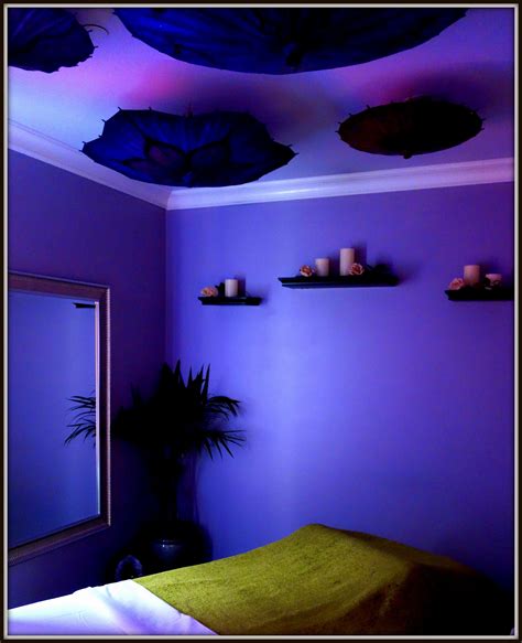 Massage Room With Parasols Designed By Rose Nadali At Cienega Spa