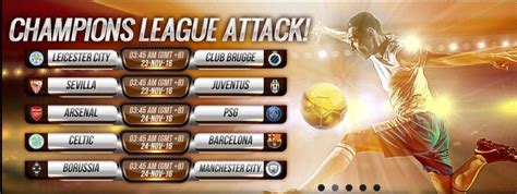 CHAMPIONS LEAGUE MATCH SCHEDULE Keep track of your favorite team. For