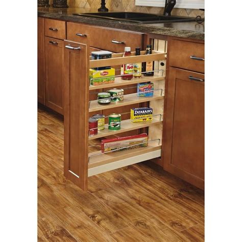 Rev A Shelf 5 In W X 255 In H 4 Tier Pull Out Wood Soft Close Baskets