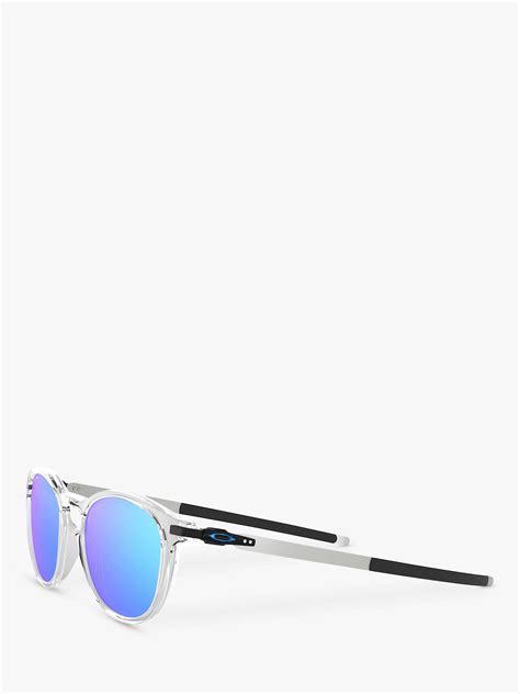 Oakley Oo9439 Men S Pitchman R Prizm Round Sunglasses Clear Mirror Blue At John Lewis And Partners