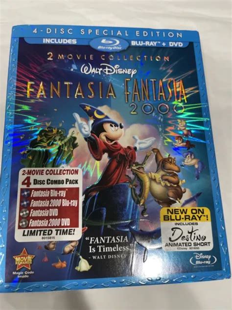 Walt Disney Fantasiafantasia 2000 4 Disc Blu Ray Dvd Special Edition