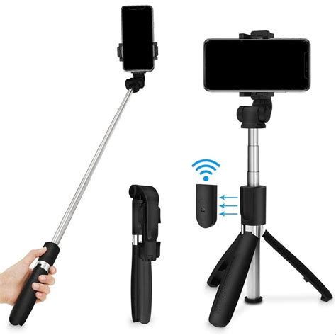 R1 3 In 1 Multifunctional Extendable Bluetooth Selfie Stick Tripod With Detachable Wireless