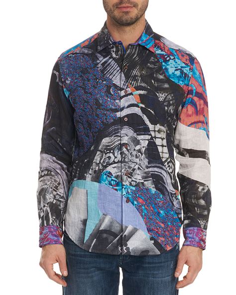 Robert Graham Mens Hooked On You Limited Edition Classic Fit Graphic
