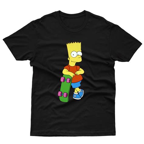 Bart Simpson Hold Skateboard T Shirt