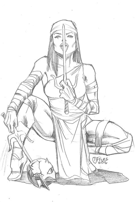 Marvel Elektra Coloring Pages Coloring Pages
