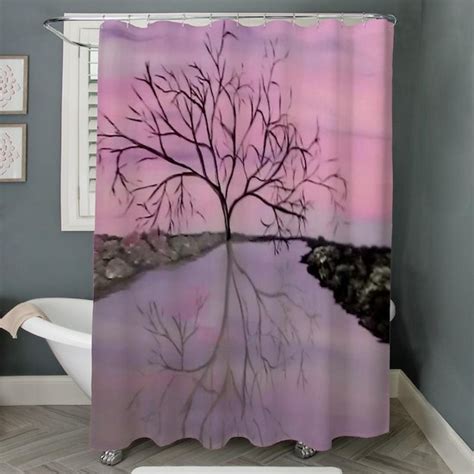 Abstract Modern Tree Shower Curtain By Markmoore Cafepress