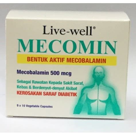 Tentang live well mecomin untuk apa, cara makan dan harga mecomin. (Original) Live-well Mecomin 500mcg 90s (Untuk urat saraf ...