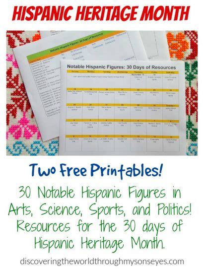 Printable colouring book for kids. Notable Hispanic Figures: Thirty Days of Resources ...