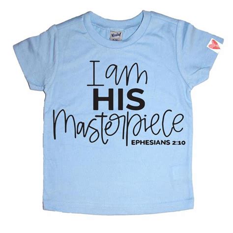 I Am His Masterpiece Jesus Shirt Kids Tee Girls Christian Shirt
