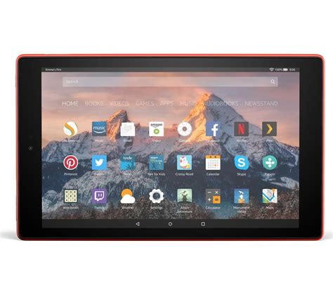 Buy Amazon Fire Hd 10 Tablet With Alexa 2017 32 Gb Red Free