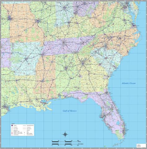 Southeastern United States Road Map New Driving Map Southeast Us Wp