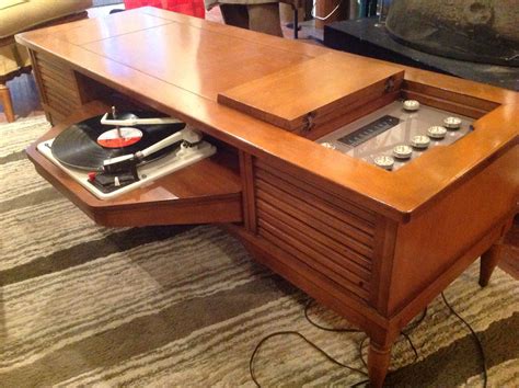 60s Swingaway Coffee Table Record Player Vintage Stereo Console