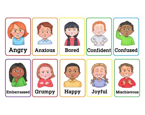 Emotions Clip Art And Cards Etsy Emotions Cards Emotions Emotional