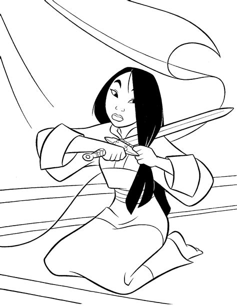 Free Mulan Drawing To Print And Color Mulan Kids Coloring Pages