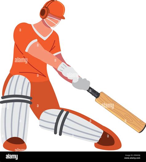 Man Playing Cricket Stock Vector Image And Art Alamy