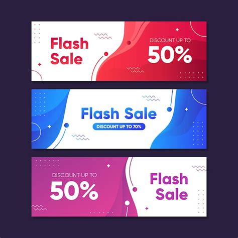 Premium Vector Set Of Abstract Creative Sale Promotional Horizontal