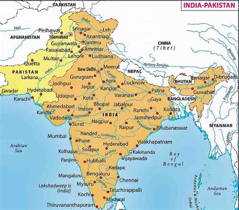 The map shows india, a country in southern asia that occupies the greater part of the indian subcontinent. india-pakistan-map - Open Doors USA - Open Doors USA