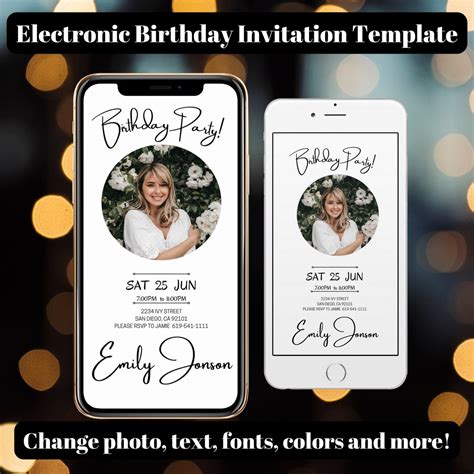 Birthday Evite Birthday Invitation Instant Download Etsy