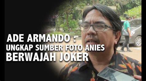 Di polisikan soal meme anies berwajah joker ade armando skakmat fahira idris. Ade Armando Ungkap Sumber Meme Anies Berwajah Joker - YouTube