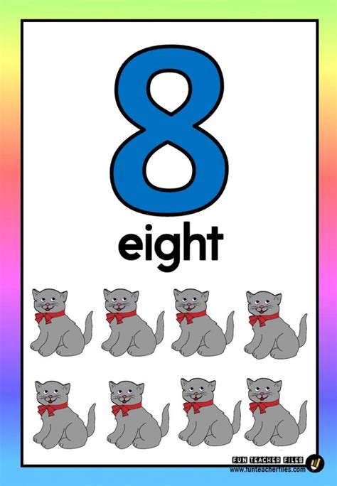 Numbers One To Ten Flashcards With Pictures Fun Teacher Files