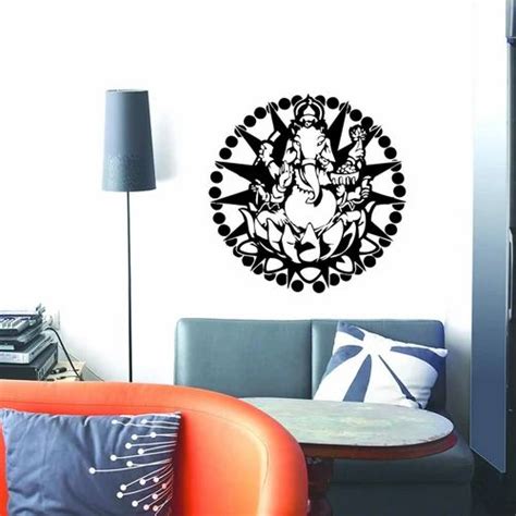 Amazon Brand Decor Kafe Lord Ganesha Wall Stickers Pvc Vinyl 58cm X