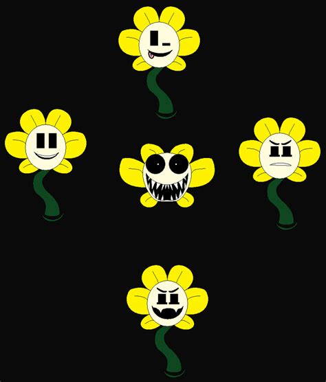 Flowey Faces By Icee And Friends On Deviantart