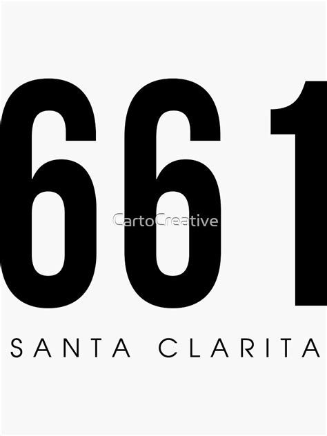 Santa Clarita Ca 661 Area Code Design Sticker For Sale By