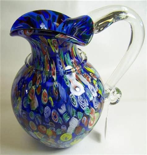 Murano Glass 8162 Murano Glass Pitcher Lot 8162 Hand Blown Glass Art Blown Glass Art