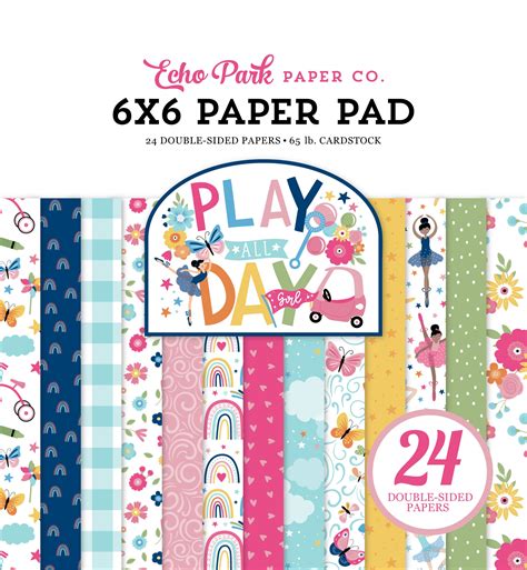 Echo Park Double Sided Paper Pad X Pkg Play All Day Girl