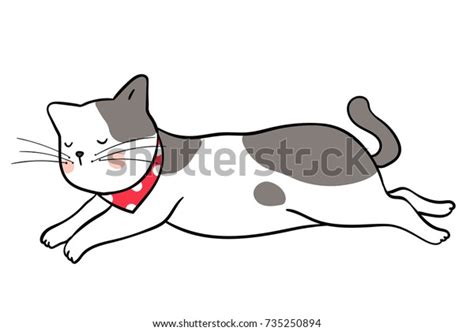 Vector Illustration Character Design Cute Cat Stock Vector Royalty