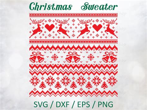 Christmas Sweater SVG Ugly Christmas Sweater SVG Sweater | Etsy