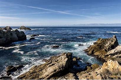 Sea Carmel Desktop Wallpapers Stones Horizon California