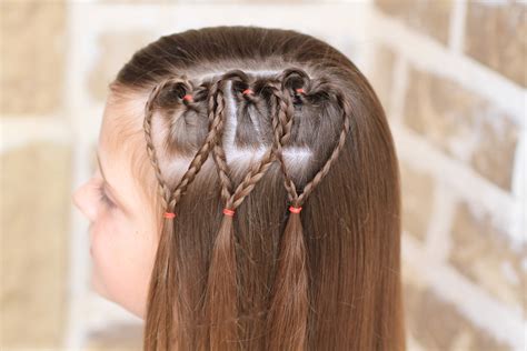 Triple Braided Hearts Valentines Day Hairstyles Cute Girls Hairstyles