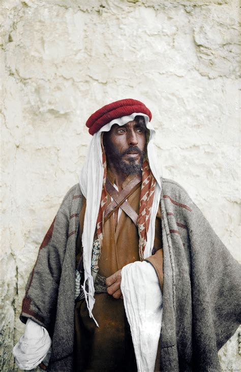 Bedouin Man In Jerusalem 1898 Modesty Fashion Winter Vintage Portraits World Cultures