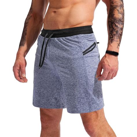g gradual men s 7″ athletic gym shorts quick dry workout running shorts with zipper pockets star
