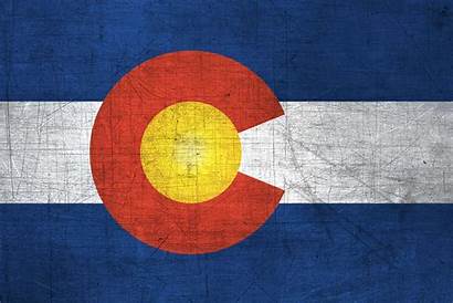 Colorado Flag State Metal Flags Texture Background