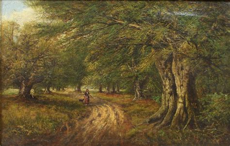 Late Victorian Forest Landscape Oil On Canvas 616279