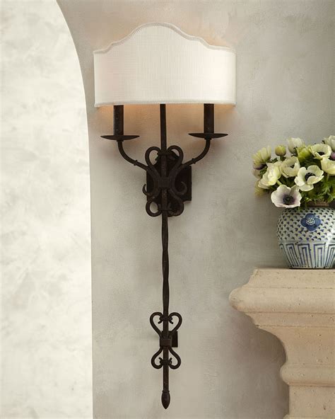 Old World Iron Sconce Horchow Traditional Wall Sconces Modern Wall