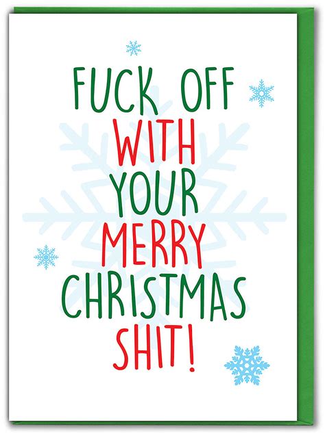 Rude Christmas Card F Off By Brainbox Candy