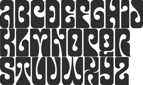 Psychedelic Font Typography Alphabet Typography Fonts Typography