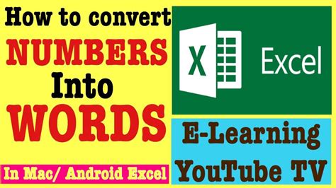 How To Convert Numbers Into Words In Microsoft Excel Macbookandroid