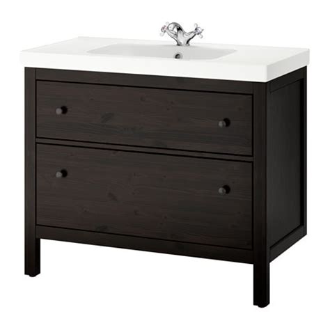 Go for a mix of closed storage to hide your clutter, and a cabinet with a glass door for the things you want to show off. HEMNES / ODENSVIK Sink cabinet with 2 drawers - black ...