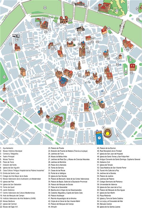 Mapa Turístico De Valencia Tamaño Completo Ex