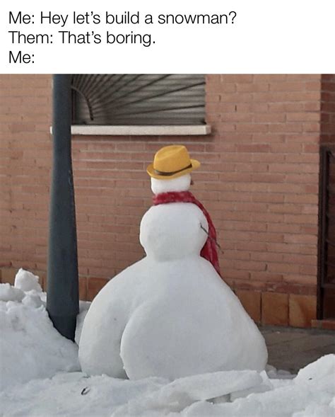 interesting snowman 😈 r memes
