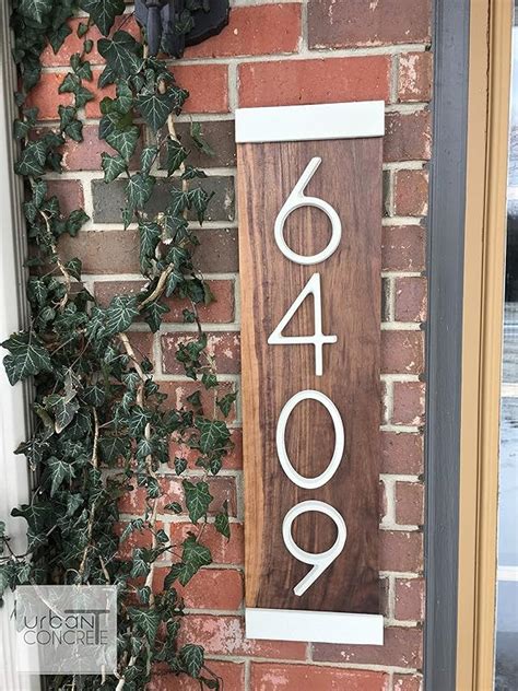 Modern House Numbers Vertical House Numbers Sign Modern